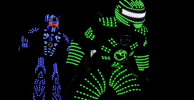robot leds party